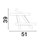 Ceiling lamps - Luces Exclusivas ACALA Modern Ceiling White 1xLED max 40W 3000K LE43333. - product 3