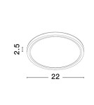 Ceiling lamps - Luces Exclusivas ACISA Ceiling Modern White 1xLED max 18W 3000K/4000K/6500K LE43336 - product 3