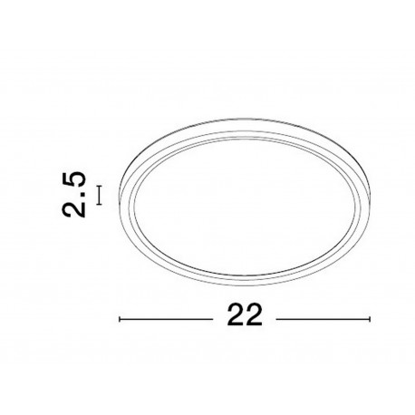 Luces Exclusivas ACISA Sufitowa Nowoczesna biały 1xLED max 18W 3000K/4000K/6500K LE43336