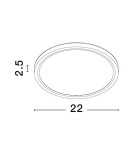 Ceiling lamps - Luces Exclusivas ACISA Ceiling Modern Black 1xLED max 18W 3000K/4000K/6500K LE43337 - product 3