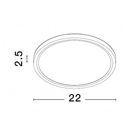 Luces Exclusivas ACISA Sufitowa Nowoczesna czarny 1xLED max 18W 3000K/4000K/6500K LE43337