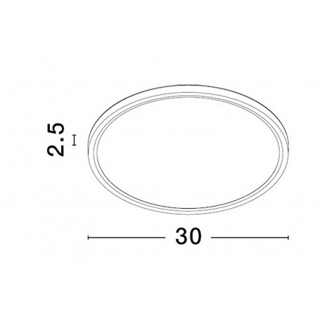 Luces Exclusivas ACISA Sufitowa Nowoczesna biały 1xLED max 24W 3000K/4000K/6500K LE43338