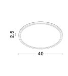 Ceiling lamps - Luces Exclusivas ACISA Modern Ceiling White 1xLED max 36W 3000K/4000K/6500K LE43340 - product 3