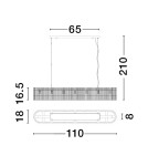 Lampy wiszące - Luces Exclusivas ACTUN Wisząca Nowoczesna czarny 9xG9 max 5W LE43344 - produkt 2