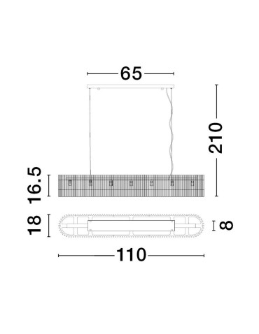 Luces Exclusivas ACTUN Pendant Modern Black 9xG9 max 5W LE43344 - product 2