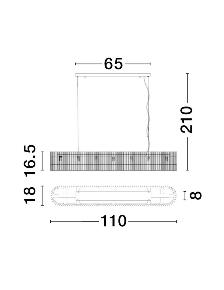 Lampy wiszące - Luces Exclusivas ACTUN Wisząca Nowoczesna czarny 9xG9 max 5W LE43344 - produkt kolory-swiatla.pl 2