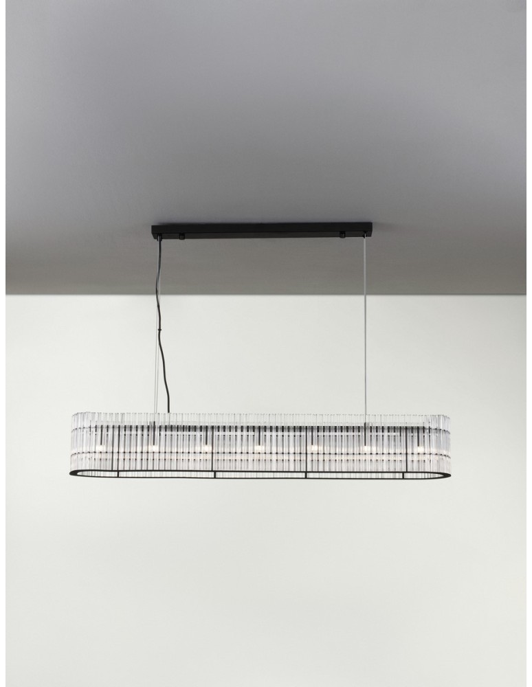 Pendant lamps - Luces Exclusivas ACTUN Pendant Modern Black 9xG9 max 5W LE43344 - product kolory-swiatla.pl 3