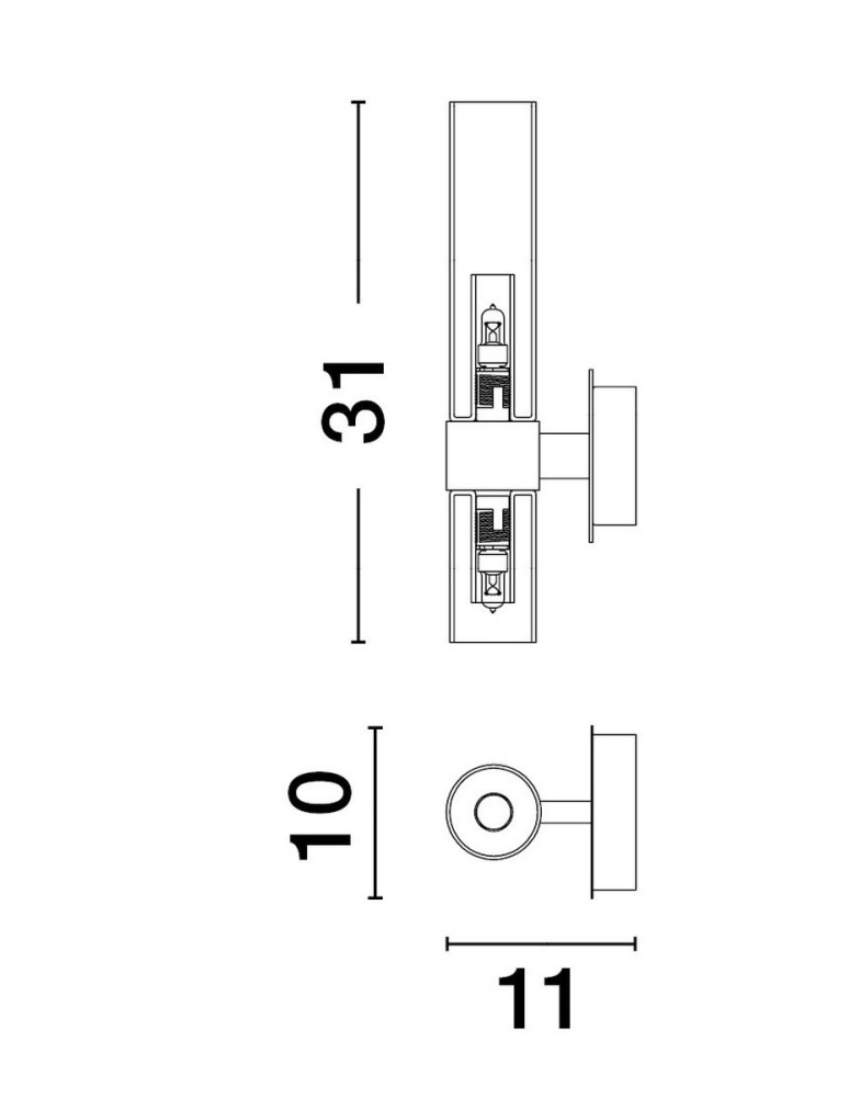 Wall lamps - Luces Exclusivas ACUNA Wall-mounted Modern Black 2xG9 max 5W LE43348 - product kolory-swiatla.pl 3