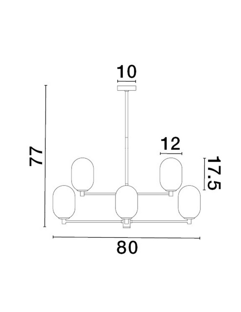 Chandeliers - Luces Exclusivas BADESI Pendant Modern Gold and Shades of Gold 8xG9 max 5W LE43350 - product kolory-swiatla.pl 4