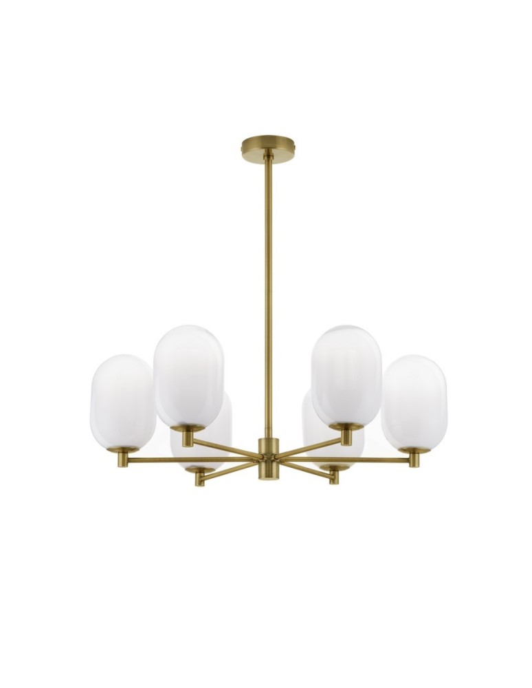 Chandeliers - Luces Exclusivas BADESI Pendant Modern gold and gold shades 6xG9 max 5W LE43351 - product kolory-swiatla.pl 1
