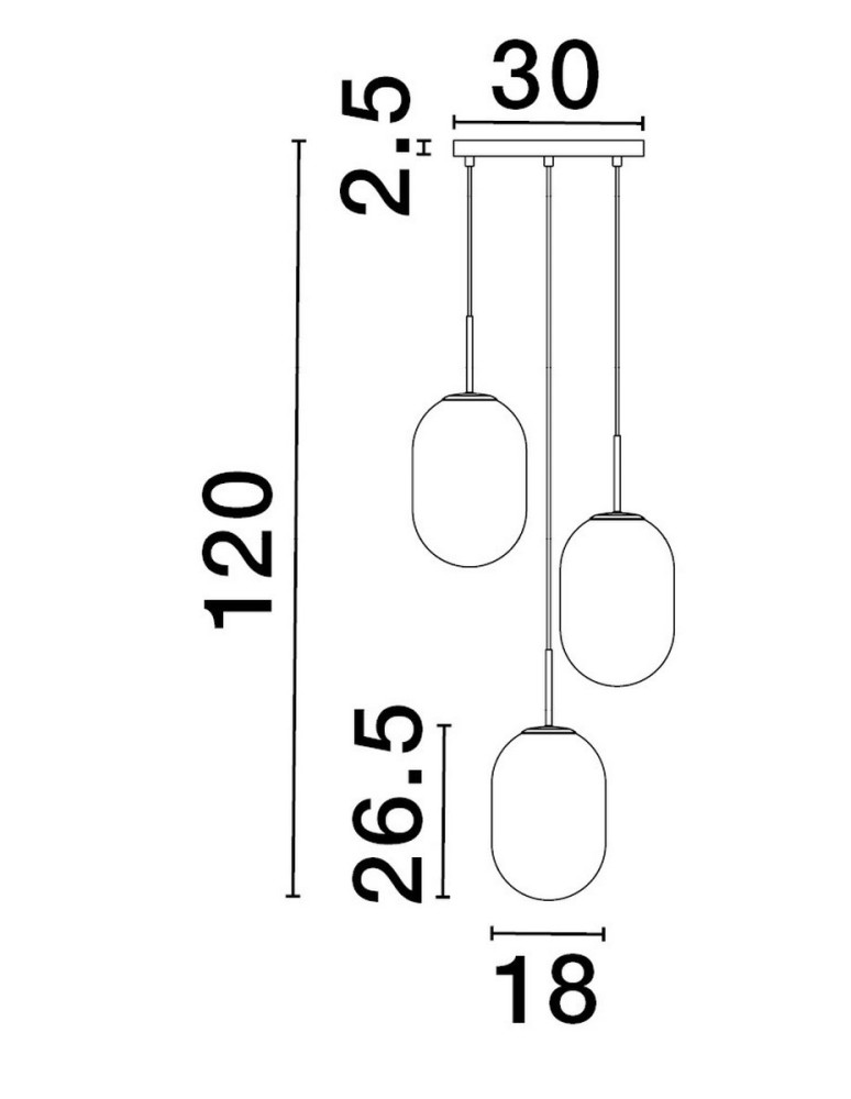 Pendant lamps - Luces Exclusivas ACUYO Pendant Modern Gold and Shades of Gold 3xE14 max 12W LE43358 - product kolory-swiatla.pl 3
