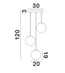 Pendant lamps - Luces Exclusivas ADELA Pendant Modern gold and gold shades 3xE27 max 12W LE43361 - product 2