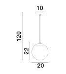 Single pendant lamps - Luces Exclusivas ADELA Pendant Modern gold and gold shades 1xE27 max 12W LE43363 - product 2