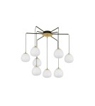Pendant lamps - Luces Exclusivas ADOBE Pendant Modern gold and gold shades 8xG9 max 5W LE43365 - product 1