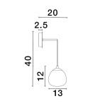 Wall lamps - Luces Exclusivas ADOBE Wall-mounted Modern Gold and gold shades 1xG9 max 5W LE43366 - product 2