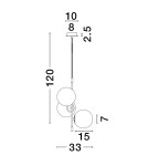 Pendant lamps spheres - Luces Exclusivas AEREO Pendant Modern Black 3xG9 max 5W LE43367 - product 2