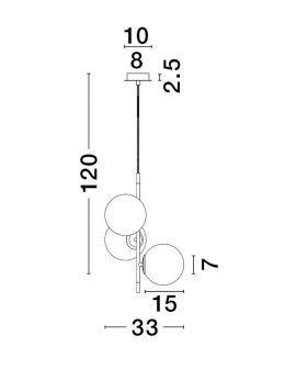 Luces Exclusivas AEREO Pendant Modern Black 3xG9 max 5W LE43367 - product 2