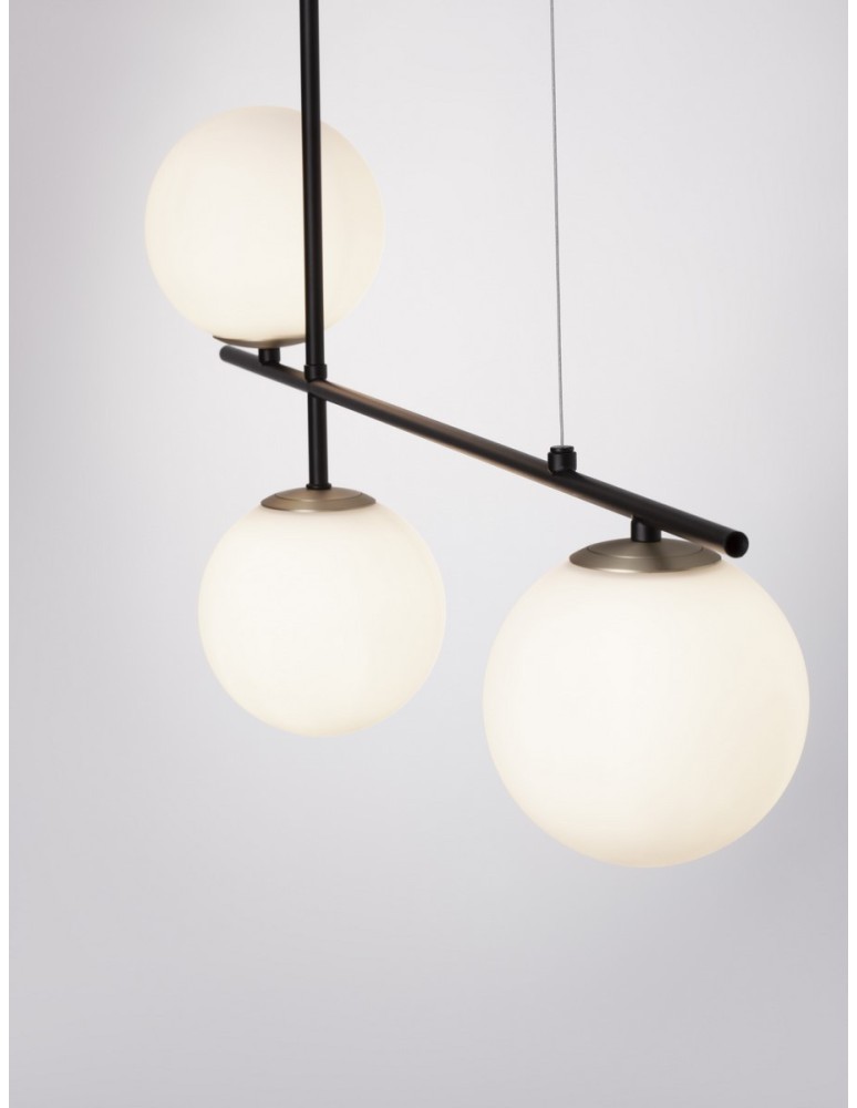 Pendant lamps spheres - Luces Exclusivas AEREO Pendant Modern Black 3xG9 max 5W LE43368 - product kolory-swiatla.pl 2