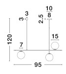 Pendant lamps spheres - Luces Exclusivas AEREO Pendant Modern Black 3xG9 max 5W LE43368 - product 3