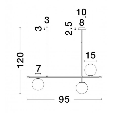 Luces Exclusivas AEREO Wisząca Nowoczesna czarny 3xG9 max 5W LE43368