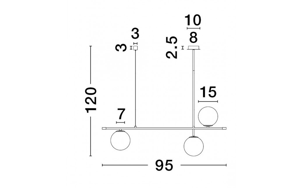 Luces Exclusivas AEREO Wisząca Nowoczesna czarny 3xG9 max 5W LE43368