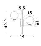 Wall lamps - Luces Exclusivas AEREO Wall-mounted Modern Black 2xG9 max 5W LE43369 - product 2