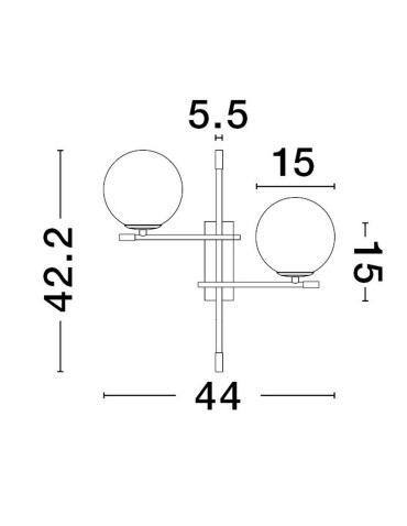 Luces Exclusivas AEREO Wall-mounted Modern Black 2xG9 max 5W LE43369 - product 2