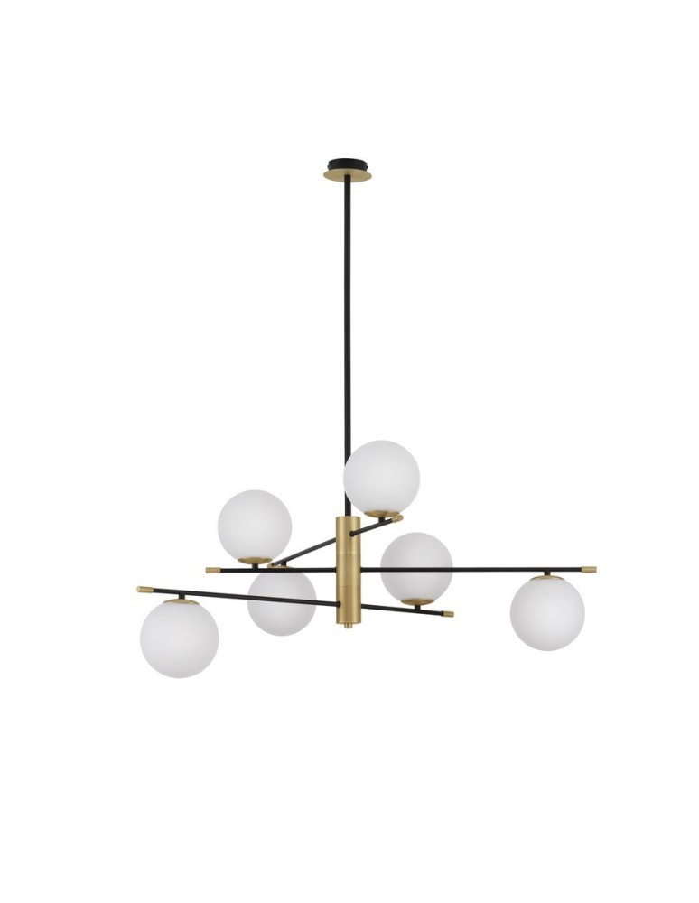 Pendant lamps spheres - Luces Exclusivas AEREO Pendant Modern Black 6xG9 max 5W LE43370 - product kolory-swiatla.pl 1