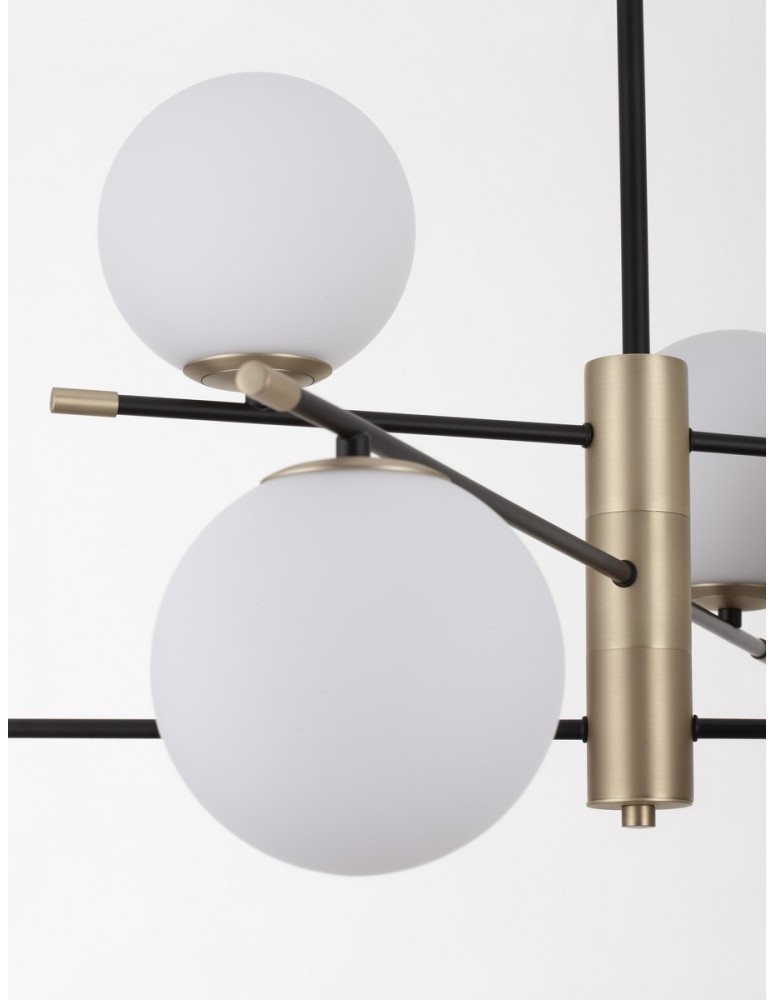 Pendant lamps spheres - Luces Exclusivas AEREO Pendant Modern Black 6xG9 max 5W LE43370 - product kolory-swiatla.pl 3