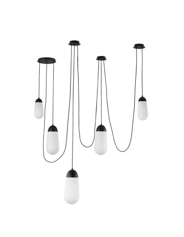 Luces Exclusivas BADEN Pendant Modern Black 5xE14 max 5W LE43371