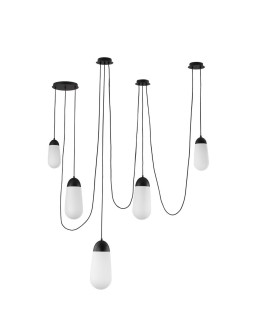 Luces Exclusivas BADEN Wisząca Nowoczesna czarny 5xE14 max 5W LE43371