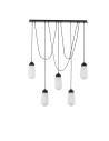 Luces Exclusivas BADEN Pendant Modern Black 5xE14 max 5W LE43373