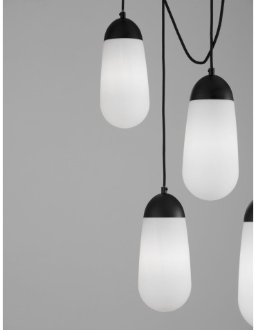 Luces Exclusivas BADEN Wisząca Nowoczesna czarny 5xE14 max 5W LE43373 - produkt 2