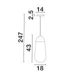Lampy wiszące - Luces Exclusivas BADEN Wisząca Nowoczesna czarny 1xE14 max 5W LE43374 - produkt 2