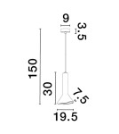 Lampy wiszące - Luces Exclusivas BADOW Wisząca Nowoczesna szary i odcienie szarości 1xE14 max 5W LE43376 - produkt 3