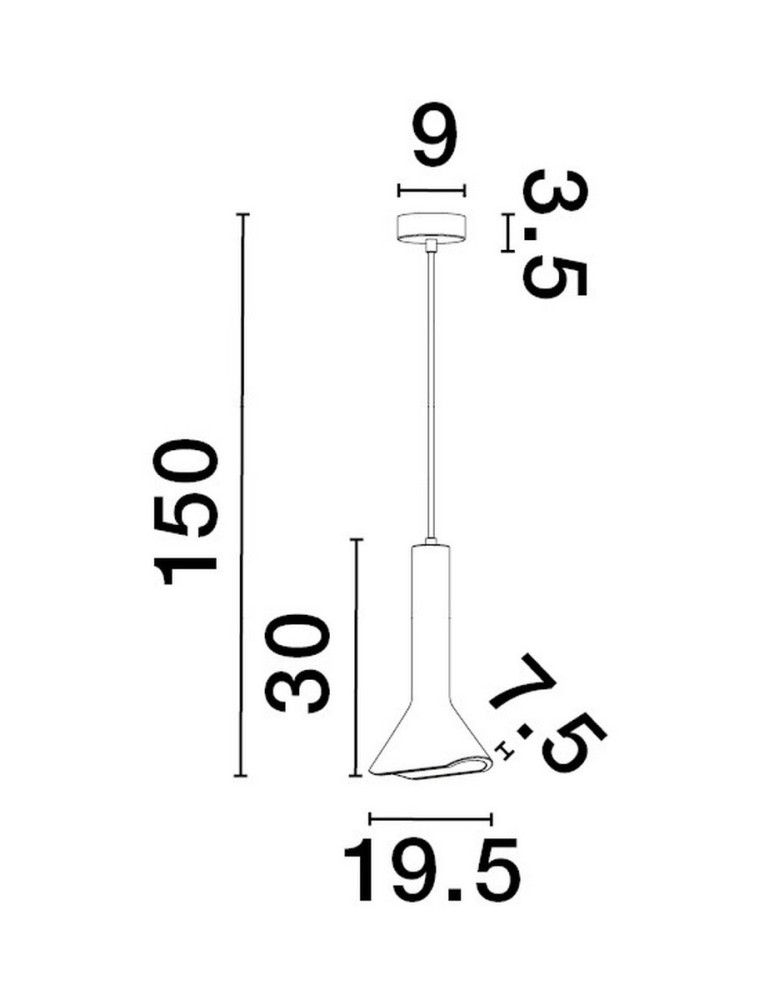 Lampy wiszące - Luces Exclusivas BADOW Wisząca Nowoczesna szary i odcienie szarości 1xE14 max 5W LE43376 - produkt kolory-swiatla.pl 3