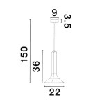 Pendant lamps - Luces Exclusivas BADOW Pendant Modern Grey and shades of grey 1xE14 max 5W LE43377 - product 3