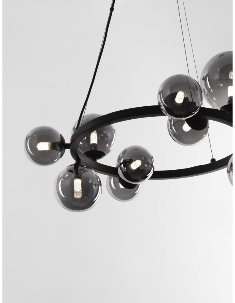 Pendant lamps - Luces Exclusivas PARLA Pendant Modern Grey and shades of grey 11xG9 max 5W LE43387 - product kolory-swiatla.pl 3