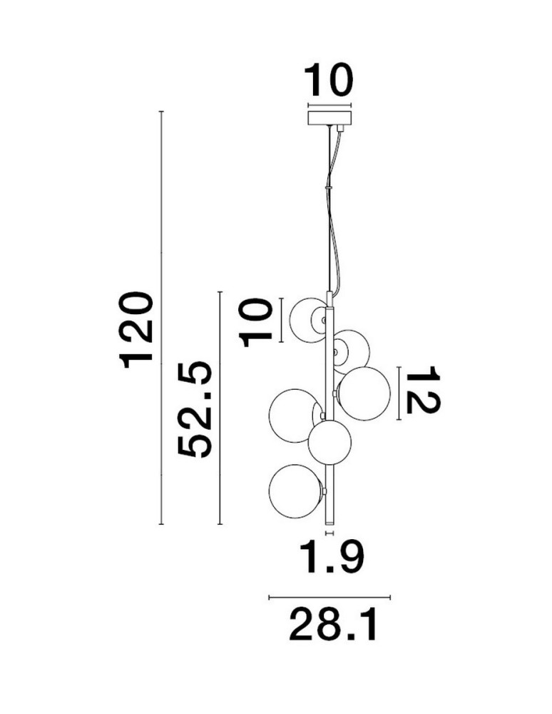 Lampy wiszące - Luces Exclusivas PARLA Wisząca Nowoczesna szary i odcienie szarości 6xG9 max 5W LE43388 - produkt kolory-swiatla.pl 2