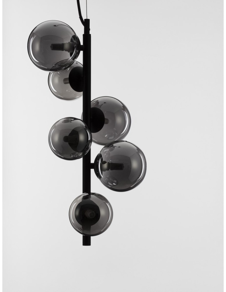 Pendant lamps - Luces Exclusivas PARLA Pendant Modern Gray and shades of gray 6xG9 max 5W LE43388 - product kolory-swiatla.pl 3