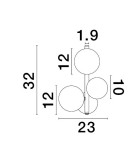 Kinkiety - Luces Exclusivas PARLA Ścienna Nowoczesna szary i odcienie szarości 3xG9 max 5W LE43389 - produkt 3