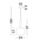 Pendant lamps - Luces Exclusivas BAJOS Pendant Modern gold and gold shades 1xG9 max 5W LE43390 - product 4