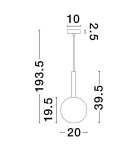 Pendant lamps - Luces Exclusivas BAJOS Pendant Modern gold and gold shades 1xG9 max 5W LE43392 - product 3