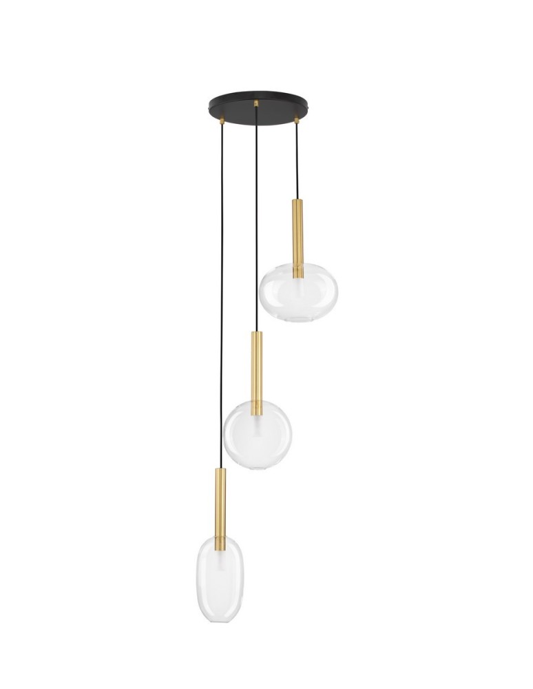 Pendant lamps - Luces Exclusivas BAJOS Pendant Modern gold and gold shades 3xG9 max 5W LE43394 - product kolory-swiatla.pl 1