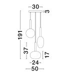 Pendant lamps - Luces Exclusivas BAJOS Pendant Modern gold and gold shades 3xG9 max 5W LE43394 - product 2