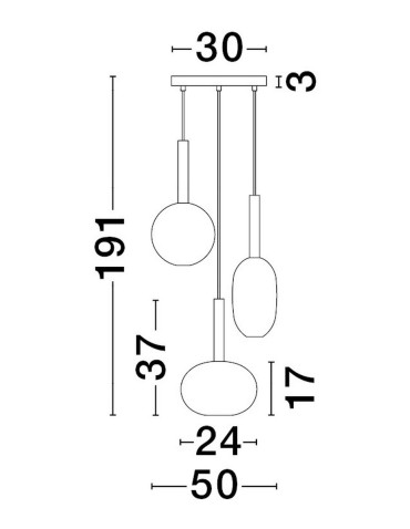 Luces Exclusivas BAJOS Wisząca Nowoczesna złoty i odcienie złota 3xG9 max 5W LE43394 - produkt 2