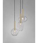 Pendant lamps - Luces Exclusivas BAJOS Pendant Modern gold and gold shades 3xG9 max 5W LE43394 - product 3