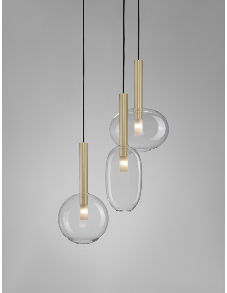 Pendant lamps - Luces Exclusivas BAJOS Pendant Modern gold and gold shades 3xG9 max 5W LE43394 - product kolory-swiatla.pl 3