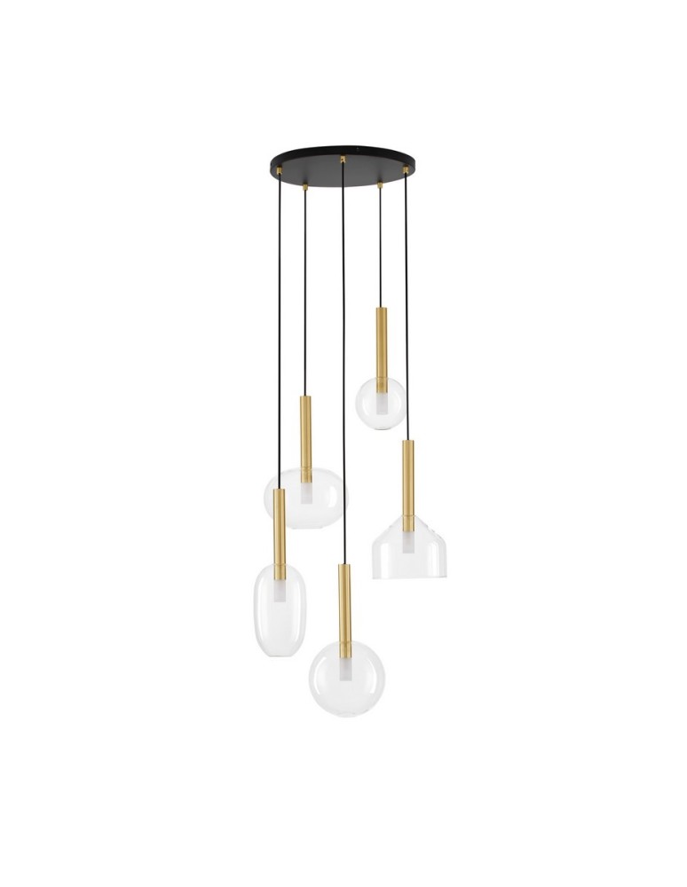 Lampy wiszące - Luces Exclusivas BAJOS Wisząca Nowoczesna złoty i odcienie złota 5xG9 max 5W LE43395 - produkt kolory-swiatla.pl 1