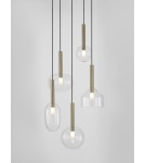 Lampy wiszące - Luces Exclusivas BAJOS Wisząca Nowoczesna złoty i odcienie złota 5xG9 max 5W LE43395 - produkt 2